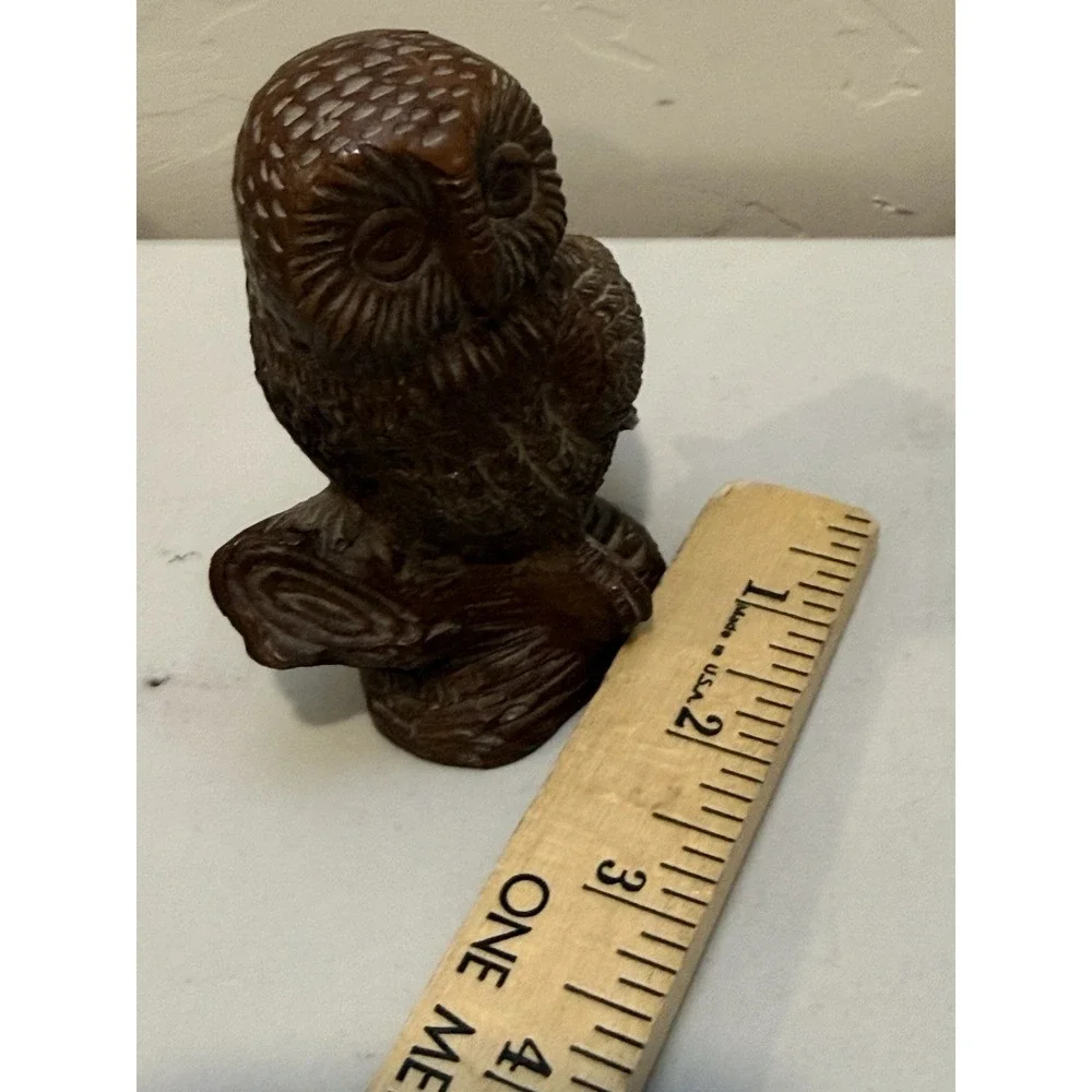 Vintage‎ Red Mills MFG Hand Crafted Owl Figurine 4